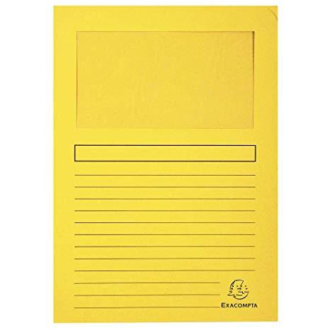 EXACOMPTA - SUBCARPETA FOREVER CON VENTANA AMARILLO -100U- (Ref.50109E)