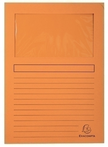 EXACOMPTA - SUBCARPETA FOREVER VENTANA 120g A4 NARANJA PAQUETE de 25 (Ref.50254E)