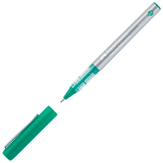 FABER CASTELL - BOLÍGRAFO ROLLER FREE INK 0,5MM VERDE -12U- (Ref.348504)