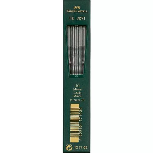 FABER CASTELL - ESTUCHE DE 10 MINAS TK 9071 GRAFITO 2,0MM DUREZA 2B (Ref.127102)