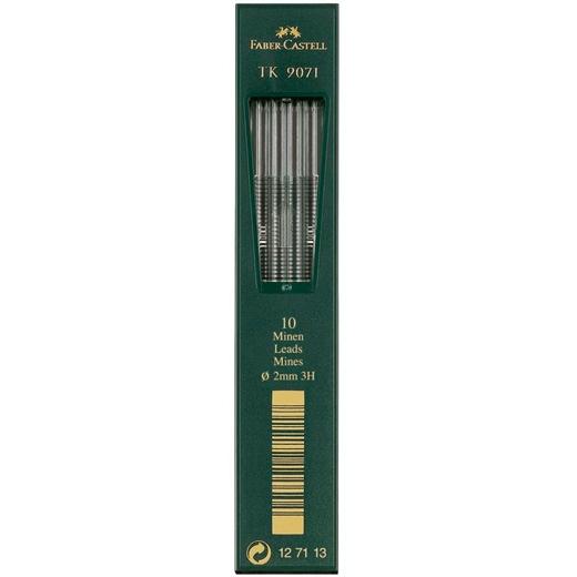 FABER CASTELL - ESTUCHE DE 10 MINAS TK 9071 MINAS GRAFITO 2,0MM DUREZA 3H (Ref.127113)