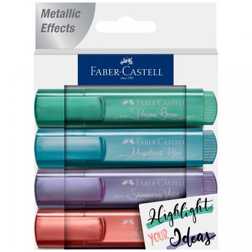 FABER CASTELL - FABER - CASTELL MARCADOR TEXTLINER 46 SURTIDO METÁLICO BÁSICO -4U- (Ref.154624)