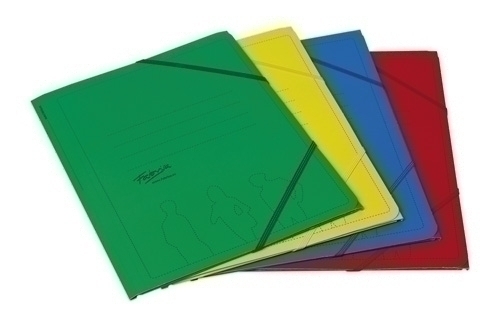 FABRISA - CARPETA de GOMAS y SOLAPAS CARTON Fº AZUL (Ref.15825)