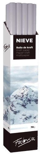 FABRISA - PAPEL de EMBALAR KRAFT ROLLO 1x3 BLANCO EXPOSITOR DE 30 (Ref.16740)