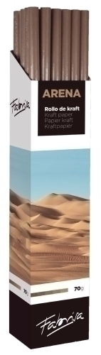 FABRISA - PAPEL de EMBALAR KRAFT ROLLO 1x3 MARRON EXPOSITOR DE 30 (Ref.16739)