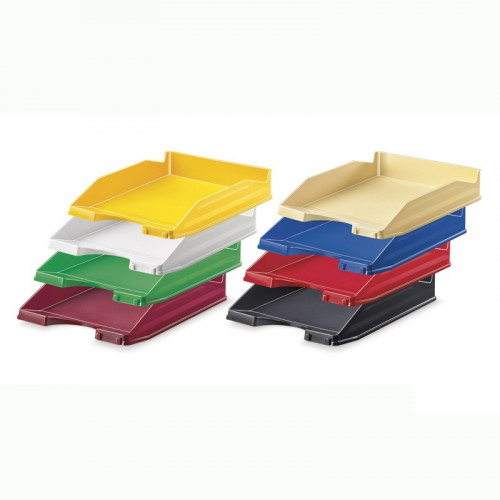 FAIBO - BANDEJA APILABLE DE PLASTICO 350X250X65 MM. COLOR NEGRO (Ref.93-02)