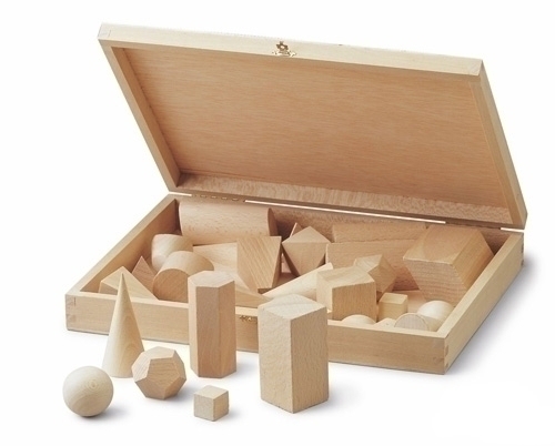 FAIBO - JUEGO DIDACTICO ESTUCHE CUERPOS GEOMETRICOS DE MADERA 28 UNIDADES (Ref.25-1)