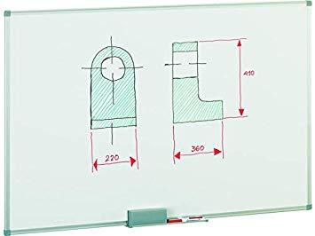 FAIBO - PIZARRA BLANCA ACERO LACADO BLANCO MARCO DE ALUMINIO 120X150MM (Ref.0840-4)