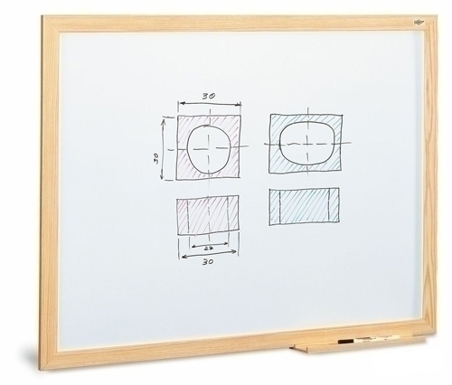 FAIBO - PIZARRA BLANCA ESTRATIFICADA MARCO FIBRA 100x200 cm con CAJETIN de 40 cm (Ref.400-7IND)