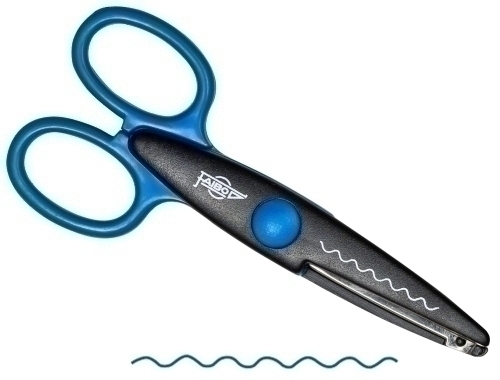 FAIBO - TIJERAS DENTADA 13 cm AZUL (Ref.764-4)