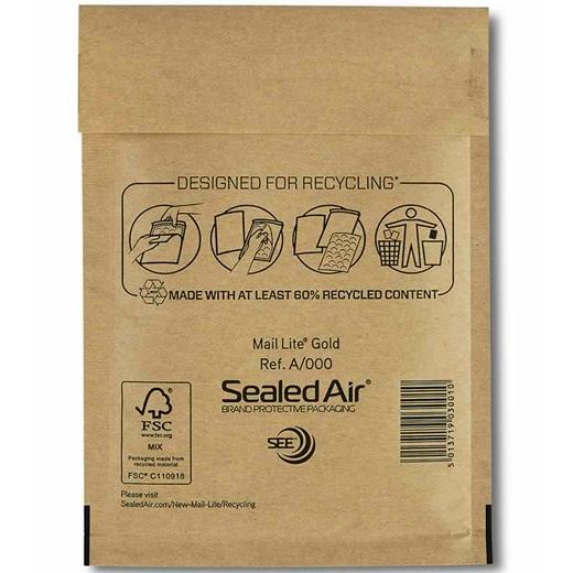 FELLOWES - BOLSA DE BURBUJAS BANKER BOX Nº11 ACOLCHADA 110X165MM KRAFT -PACK DE 10- (Ref.7375101)