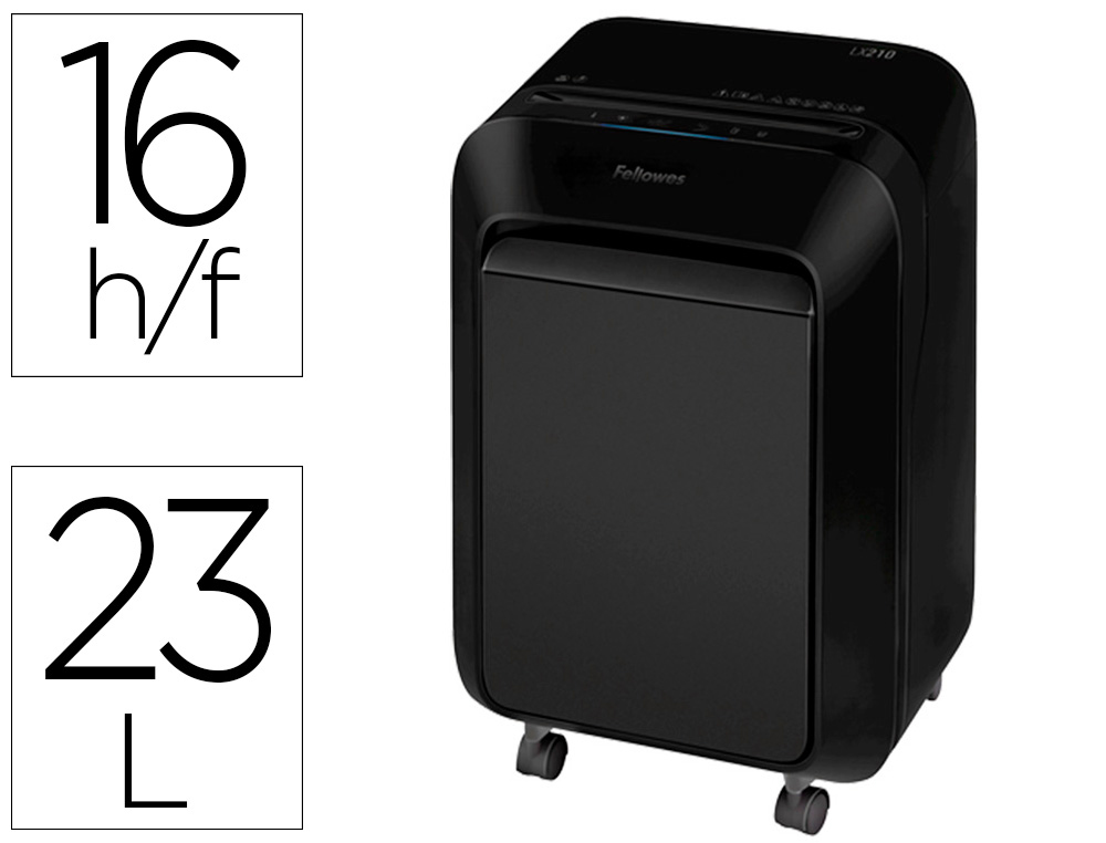 FELLOWES - DESTRUCTORA LX-210 MINICORTE NEGRA (Ref.5502501)