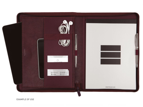 FINOCAM - CARPETA CONGRESO PORTADOCUMENTOS CREMALLERA FOCUS A4 BURDEOS (Ref.5098074)