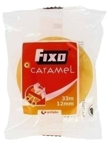 FIXO - CINTA ADHESIVA CARAMEL rollo 33x12 (Ref.75003000)