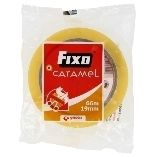 FIXO - CINTA ADHESIVA CARAMEL rollo 66x19 (Ref.75005300)