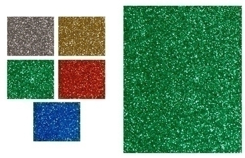 FIXO - GOMA EVA HOJA 22x30 cm PURPURINA AZUL PAQUETE de 5 (Ref.68000330)