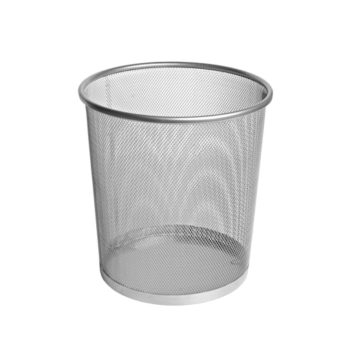 FOROFIS - PAPELERA METAL REDONDA PLATA (Ref.91313)