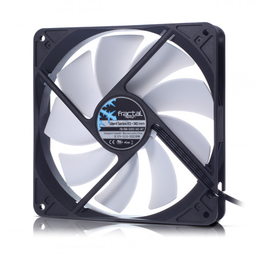 FRACTAL DESIGN - Silent Series R3 140mm Carcasa del ordenador Ventilador 14 cm Negro, Blanco (Ref.FD-FAN-SSR3-140-WT)