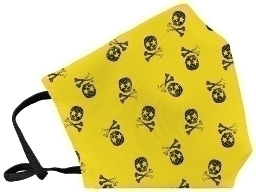FULI - MASCARILLA DE PROTECCION REUTILIZABLE GRANDE TALLA L SKULL AMARILLO (Ref.101SKAML)