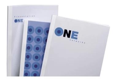 GBC - CARPETA TÉRMICA STANDARD ENCUADERNACIÓN A4 LOMO 10MM BLANCO/TRANSPARENTE -PAQUETE DE 100- (Ref.IB370168)