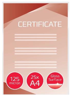 GBC - CARTERA PLASTIFICACIÓN DOCUMENTOS A4 2X125 MICRAS PAQUETE -25U- (Ref.3740482)