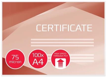 GBC - CARTERAS PLASTIFICACIÓN ALTA VELOCIDAD A4 2X75 MICRAS PAQUETE DE 100U (Ref.3747347)