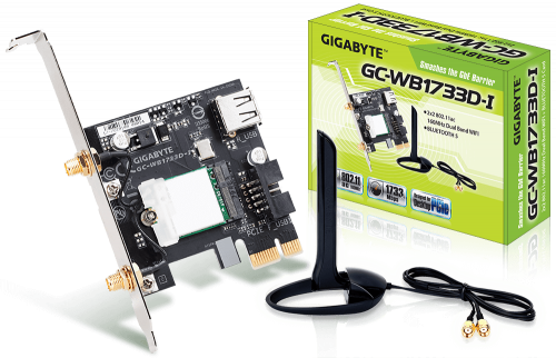 GIGABYTE - GC-WB1733D-I adaptador y tarjeta de red WLAN / Bluetooth 1733 Mbit/s Interno (Ref.GCWB1733I-00-G)