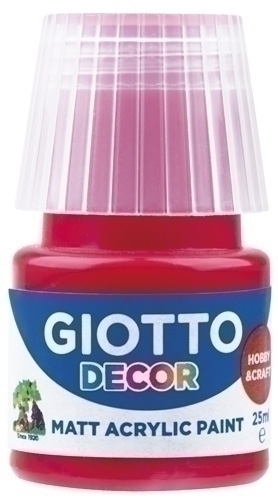 GIOTTO - PINTURA ACRILICA 25 ml (bote) ROJO ESCARLATA (Ref.F538108)