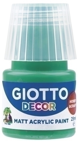 GIOTTO - PINTURA ACRILICA 25 ml (bote) VERDE ESMERALDA (Ref.F538114)