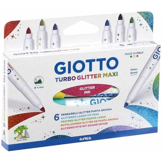 GIOTTO - ROTULADORES TURBO GLITTER MAXI ESTUCHE 6U C/SURTIDOS (Ref.F426600)