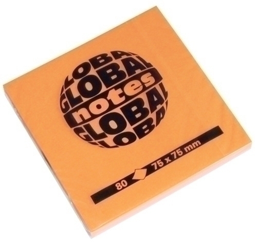 GLOBAL NOTES - TACO NOTAS 80h 75x75 NARANJA BRILLANTE (Ref.3654-35)