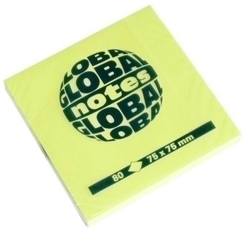 GLOBAL NOTES - TACO NOTAS 80h 75x75 VERDE BRILLANTE (Ref.3654-33)