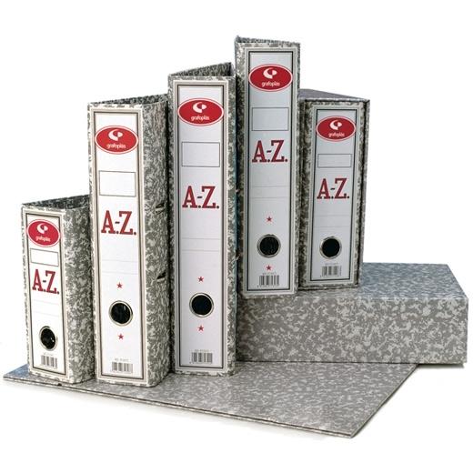 GRAFOPLÁS - ARCHIVADOR PALANCA CLASSIC 65MM HOLANDESA C/RADO OLLAO CARTÓN FORRADO PAPEL 2MM FSC GRIS (Ref.7130071)