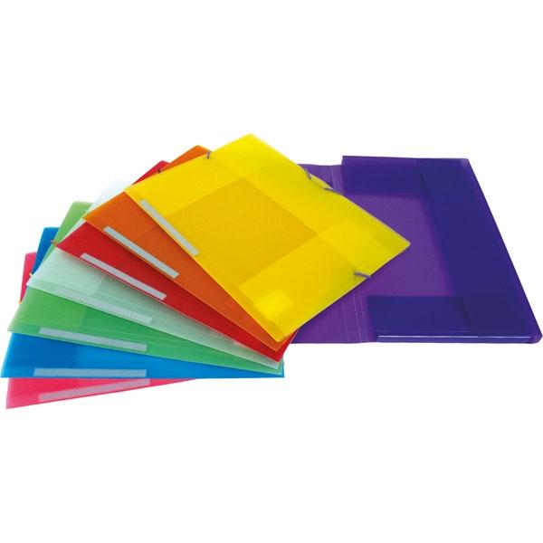 GRAFOPLÁS - CARPETA COLORGRAF 3 SOLAPAS PP TRANSLÚCIDO GOMAS FOLIO NATURAL (Ref.4801200)