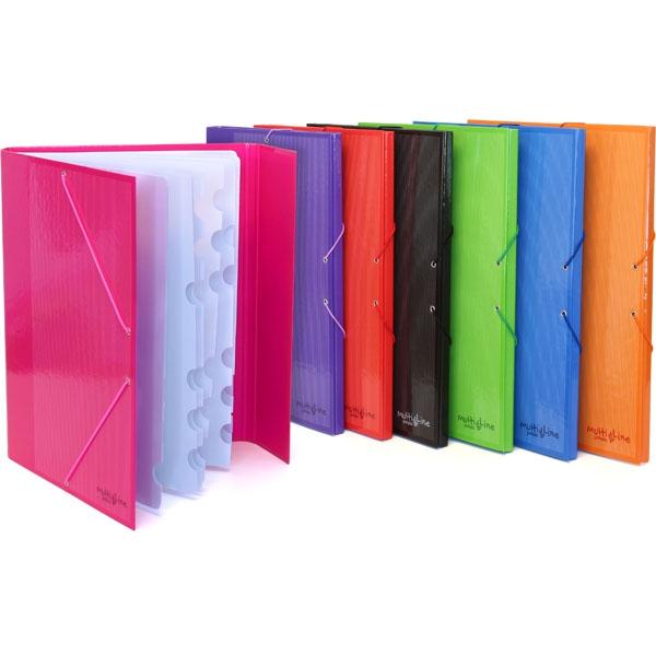 GRAFOPLÁS - CLASIFICADOR FORRADO MULTILINE 12 SEPARADORES CARTULINA FOLIO NEGRO (Ref.82213110)