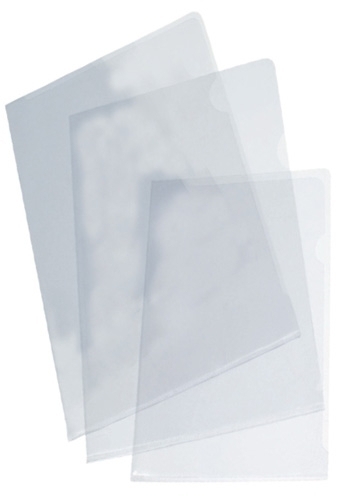 GRAFOPLÁS - DOSSIER ANGULO RECTO PVC 200µ Fº CRISTAL PAQUETE de 50 (Ref.5240200)