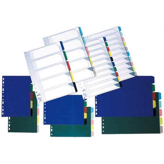 GRAFOPLÁS - SEPARADORES CLASICOS PVC TRANSLÚCIDO 150 MICRAS 5 POSICIONES 1/4 11 TALADROS SEPARADORES PVC (Ref.40250000)