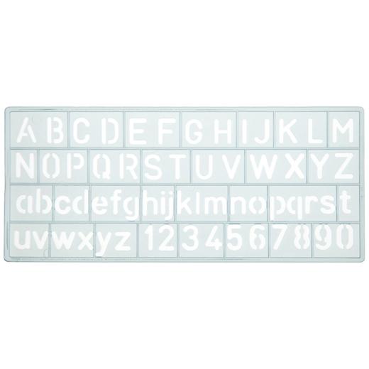 GRAFOPLÁS - PLANTILLA DE LETRAS Y NÚMEROS 10MM WESTCOTT GRIS TRANSPARENTE (Ref.74311171)