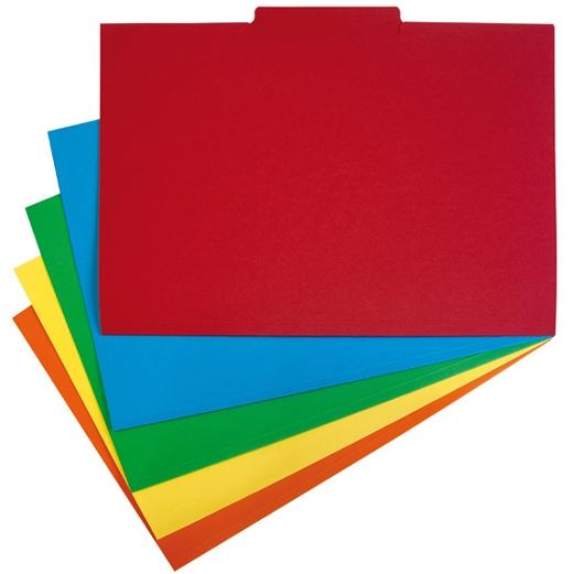 GRAFOPLÁS - SUBCARPETA CON PESTAÑA CENTRAL FOLIO CARTULINA 240G NARANJA -50U- (Ref.31352)