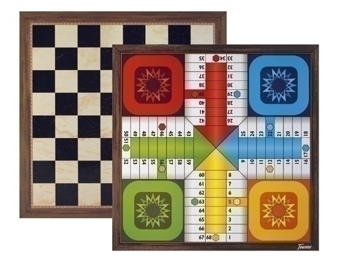 HERACLIO FOURNIER - TABLERO PARCHIS 4 AJEDREZ DE 40 Cmts (Ref.30040)