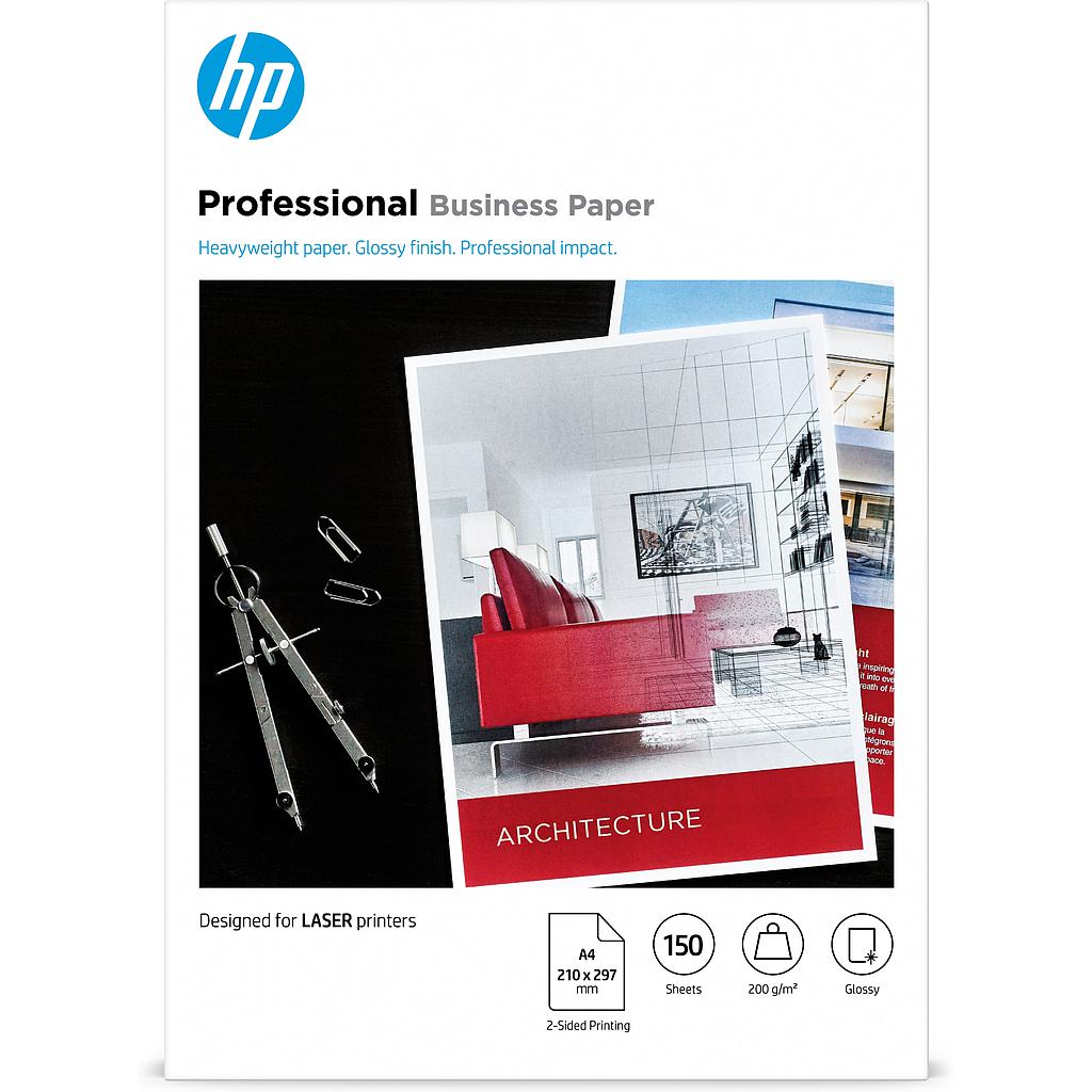 HP - LaserJet Papel profesional Brillo A4 200g 150sh FSC (Ref.7MV83A)