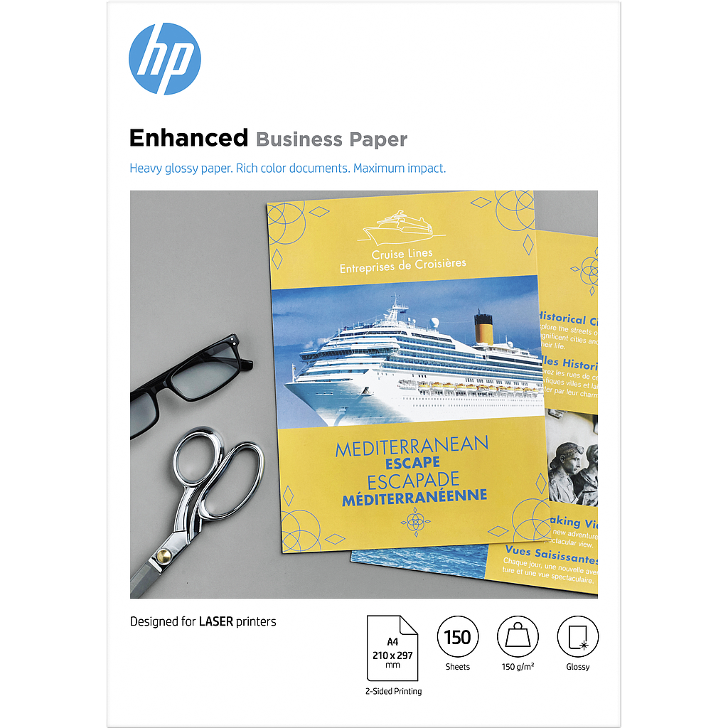 HP - Papel LASER Glossy Professional A4 150gr 150Hojas (Ref.CG965A)