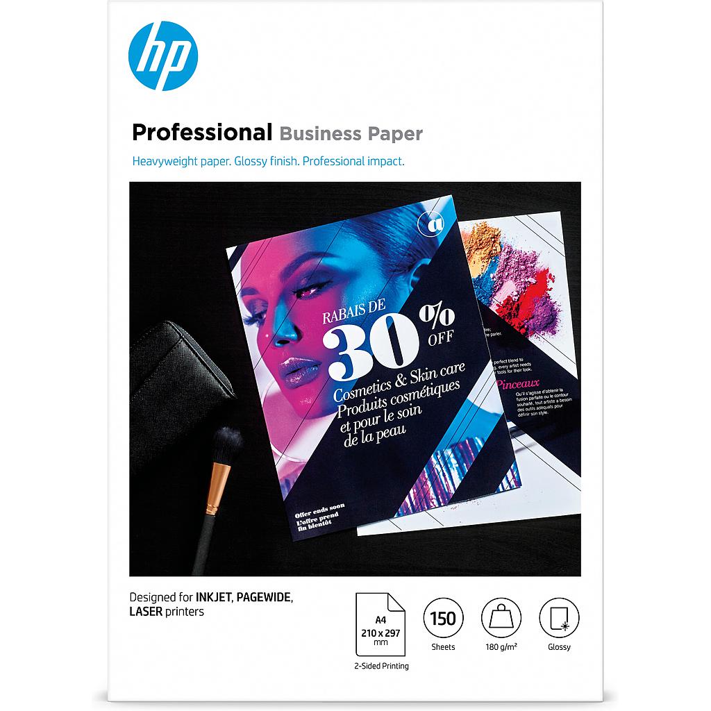 HP - Papel Profesional GlossyBiz Gls 180g A4 150h FSC (Ref.3VK91A)