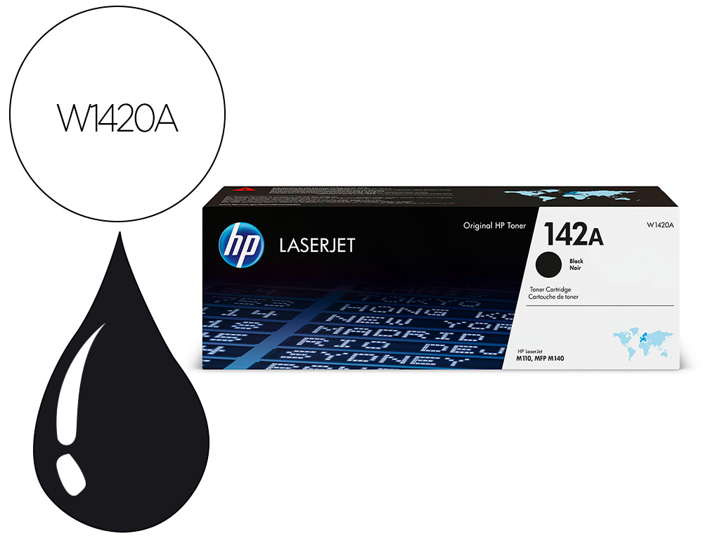 HP - TONER 142A LASERJET M110 / MFP M140 NEGRO 950 PAGINAS (Ref.W1420A)