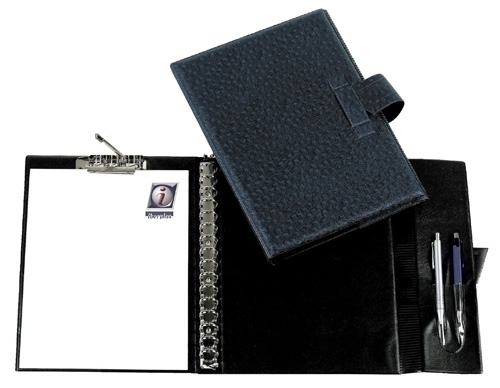 IBERPLAS - CARPETA de ANILLAS con PINZA MINICLIP SUPERIOR PVC ESCOLAR Fº 16 an.25mm con PORTABOLIGRAFO AZUL (Ref.526SA16-01)