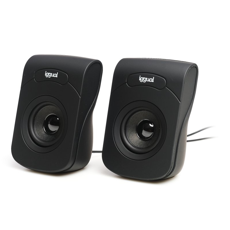IGGUAL - Altavoces 2.0 6W mini-jack + USB (Ref.IGG316993)