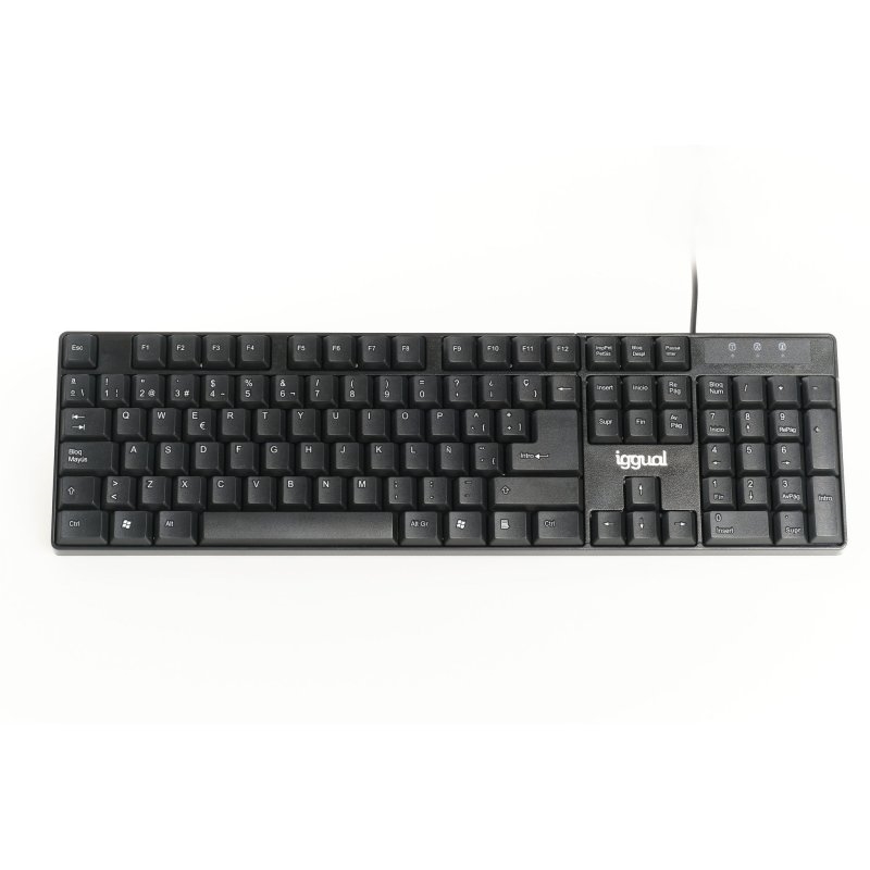 IGGUAL - Teclado estándar CK-FRAMELESS-105T negro (Ref.IGG317501)