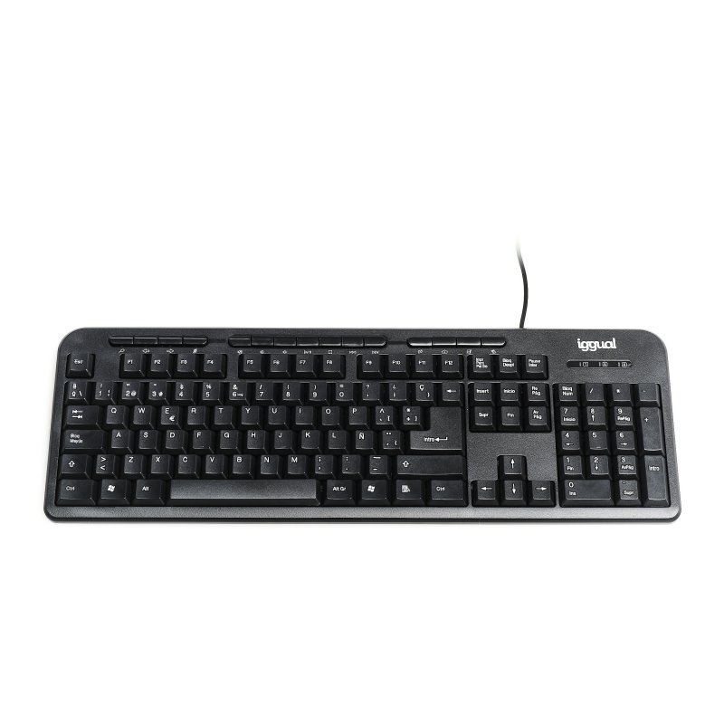 IGGUAL - Teclado multimedia CK-BASIC-120T negro (Ref.IGG316801)