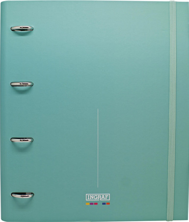 INGRAF - carpeta de cartón A4 Turquesa (Ref.350761)