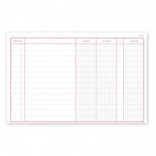 INGRAF - LIBRO 1/4 APAISADO CUENTAS CORRIENTES NUMERADO 100 HOJAS (64069/A) (Ref.350207)